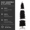Best Choice Products Black Artificial Holiday Christmas Pencil Tree w/ Metal Base